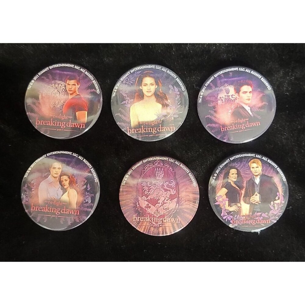 Collectible Breaking Dawn Part 1 Movie Pins, set of 6